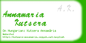 annamaria kutsera business card